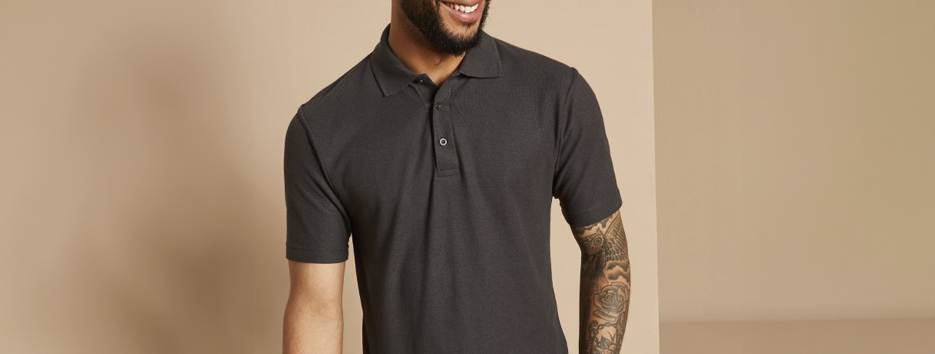 Direct Business Wear | Grey Short Sleeve Polo Shirt for Men | Uneek Staff Uniforms